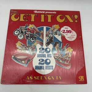 Ronco – Get It On! LP Vinyl 20 Original Hits/Artists 1970s Comp P1201